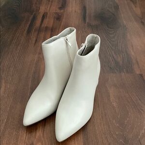 Elegant Cream Ankle Boots